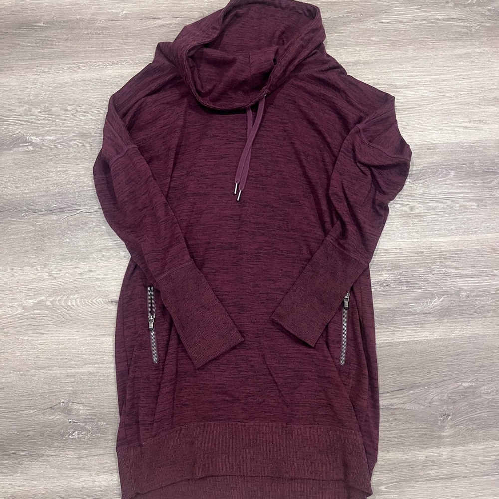 Athleta Maroon Cowl Neck Sweater